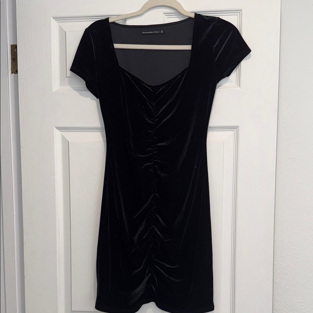 Abercrombie & Fitch Black Velvet Mini Dress